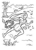 coloriage pocahontas court